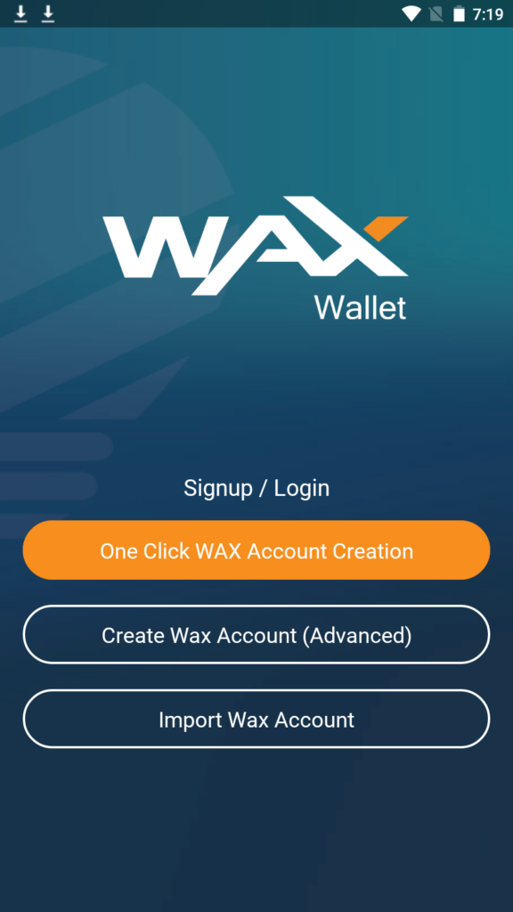 Wax Wallet Registration