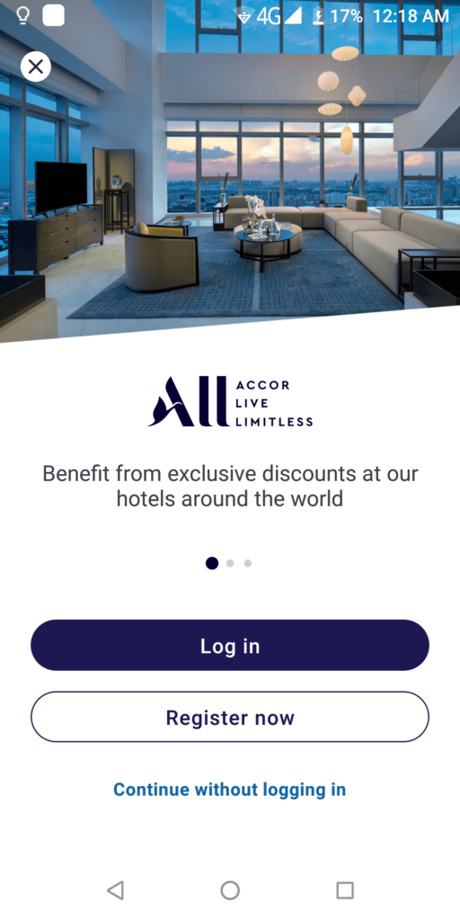 Accor All Log in