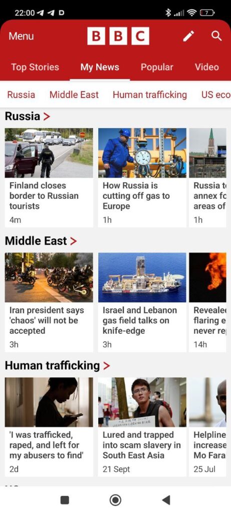 BBC News Những tin mới của tôi