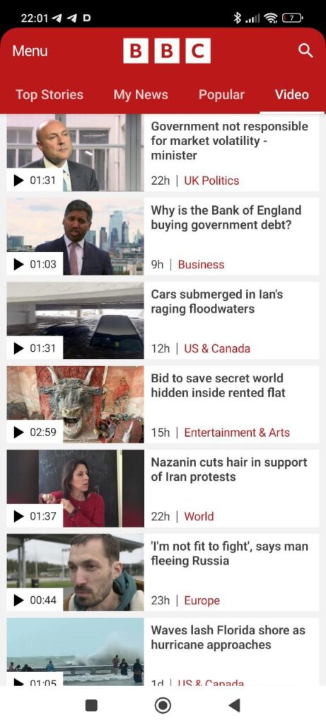 BBC News Băng hình