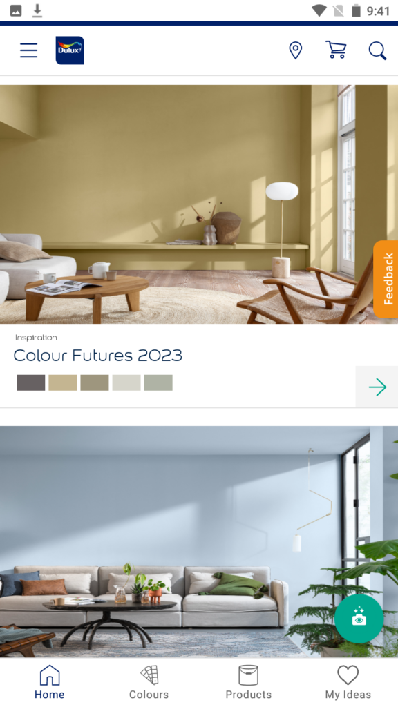 Dulux Visualizer Homepage
