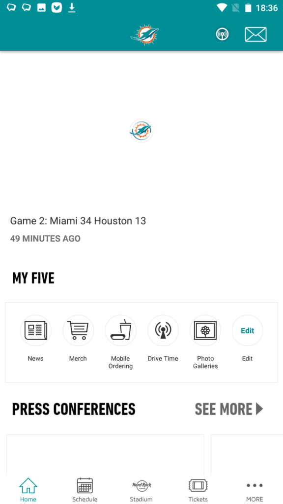 Miami Dolphins Homepage