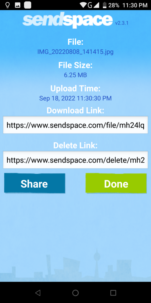 SendSpace Share