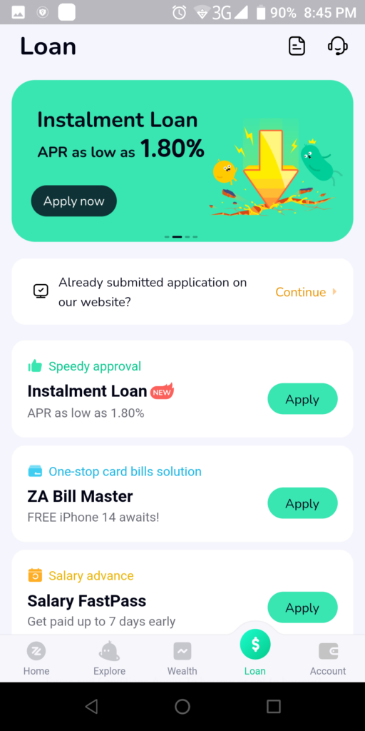 ZA Bank Loan