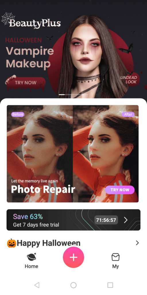 BeautyPlus Homepage