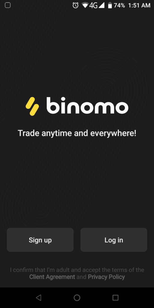 Binomo Sign up
