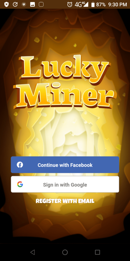 Lucky Miner Sign in
