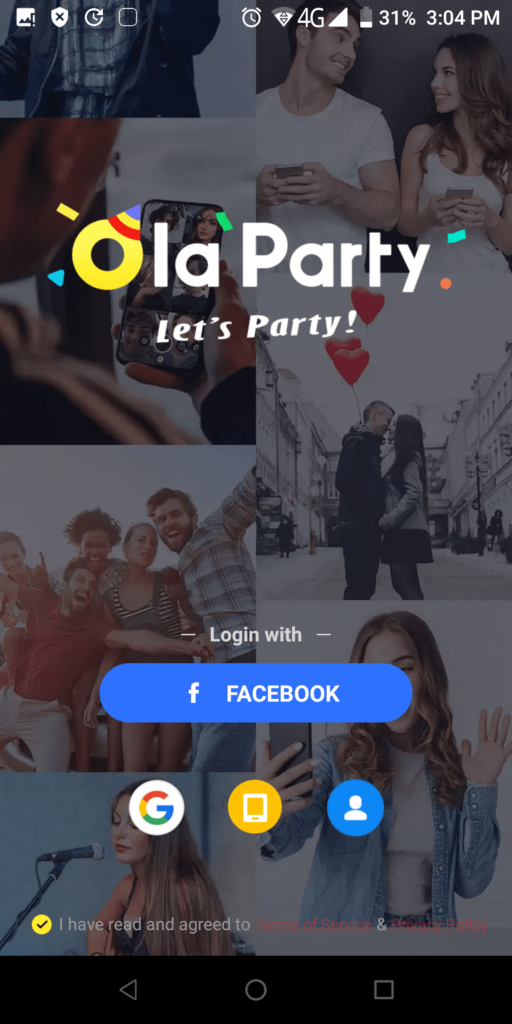 Ola Party Login