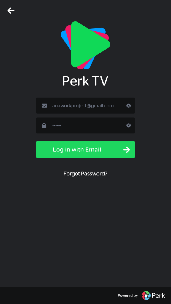 Perk TV Registration