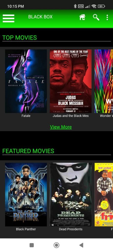 Black Box Top movies
