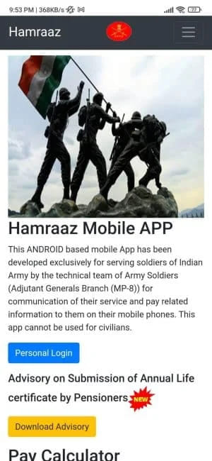 Hamraaz Army Main page