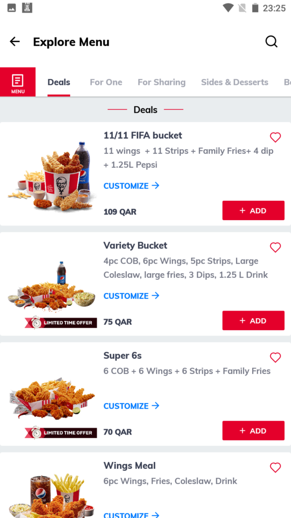 KFC Qatar Deals