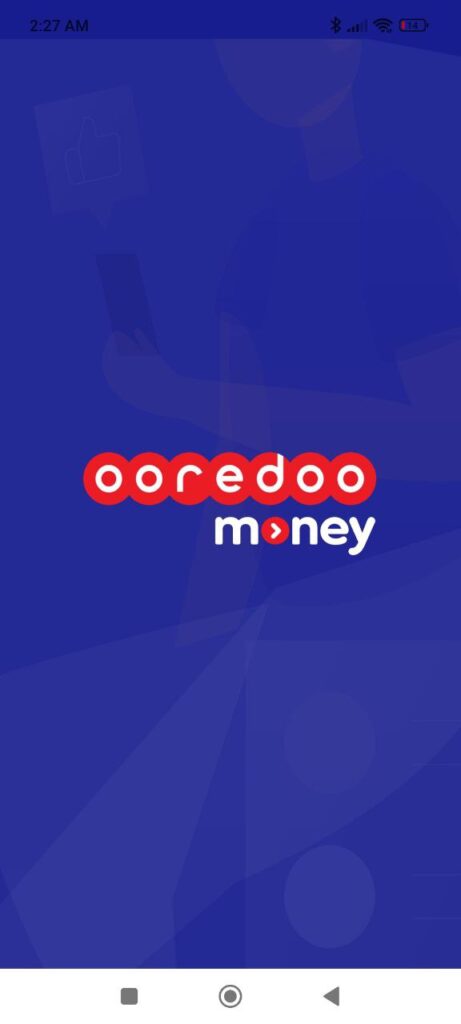 Ooredoo Money Qatar شاشة الترحيب