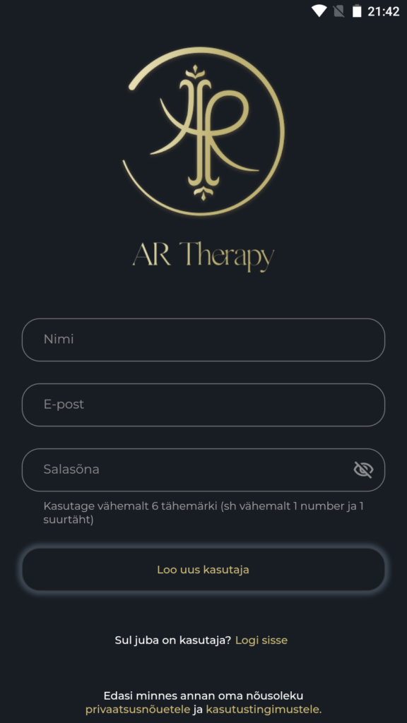 AR Therapy Registration