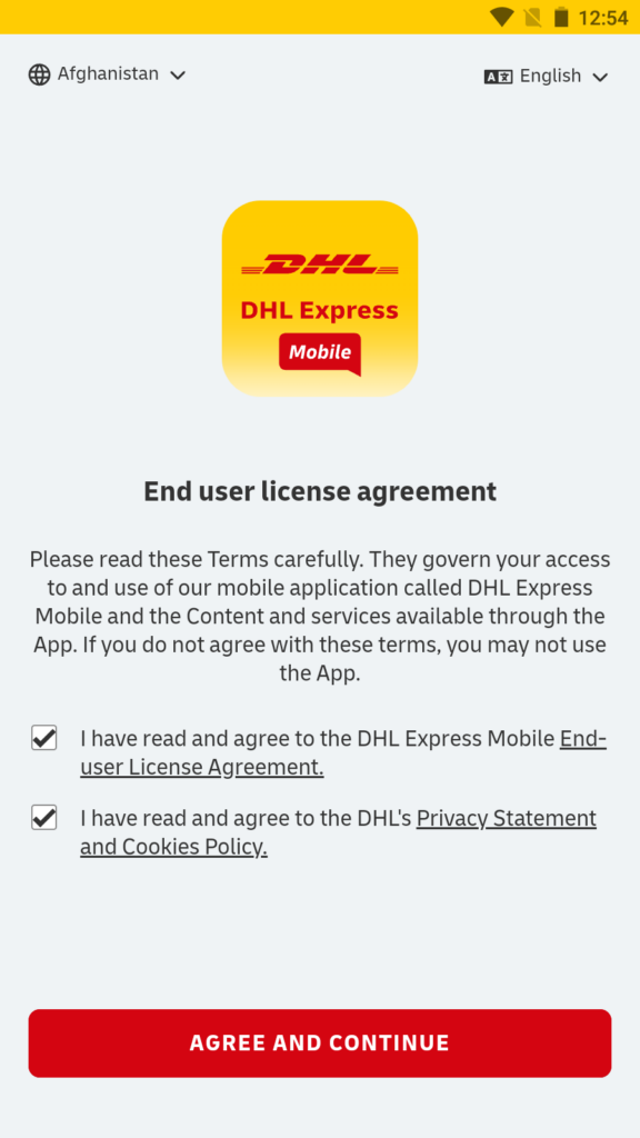DHL Express Agreement