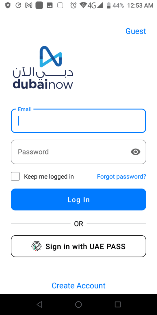 DubaiNow Log in