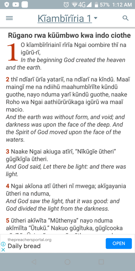 Kikuyu Bible Verses