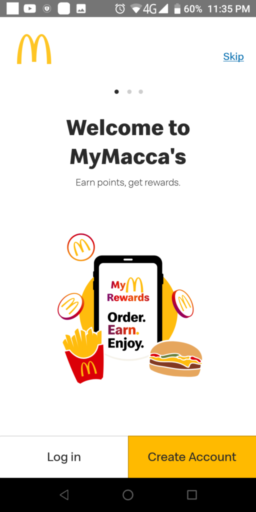 MyMaccas Welcome
