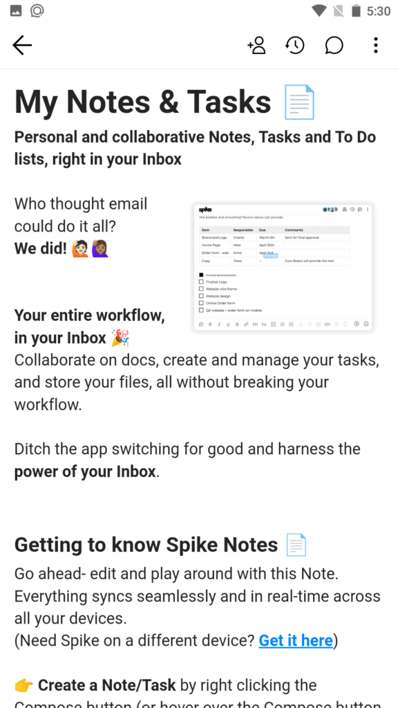Spike Notes