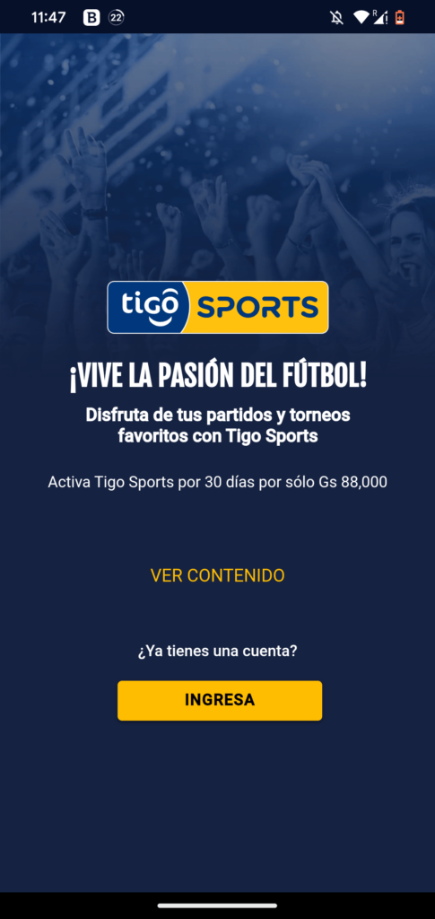 Tigo Sports Bolivia Inicio