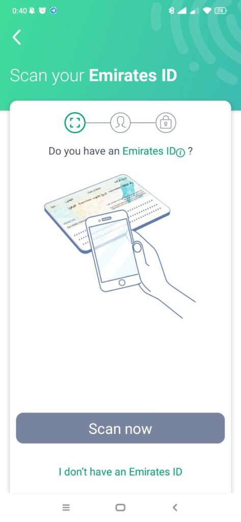 UAE PASS Scan Emirates ID
