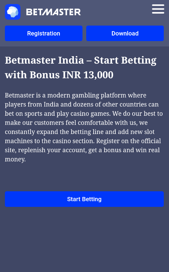  Betmaster Welcome