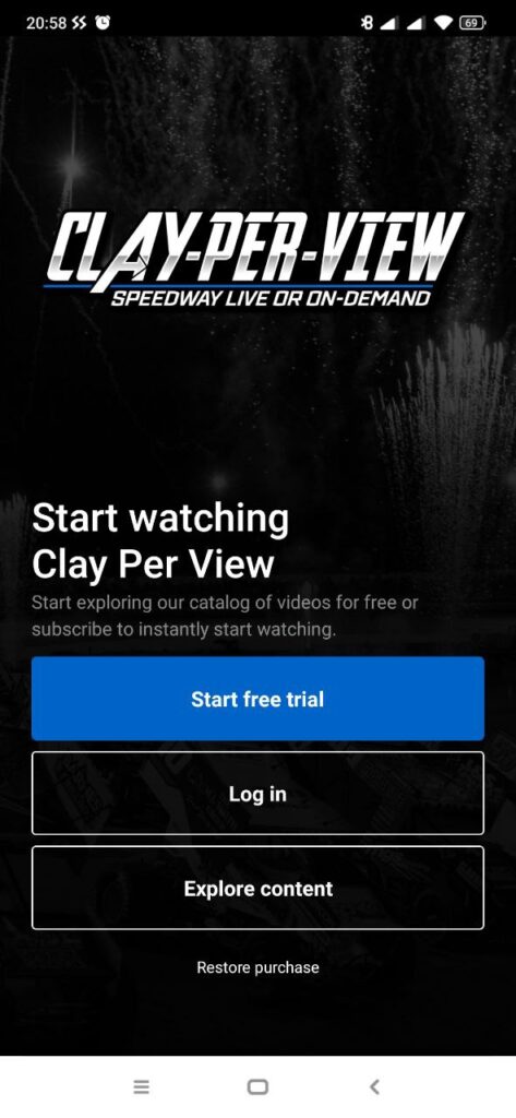 Clay Per View Log in
