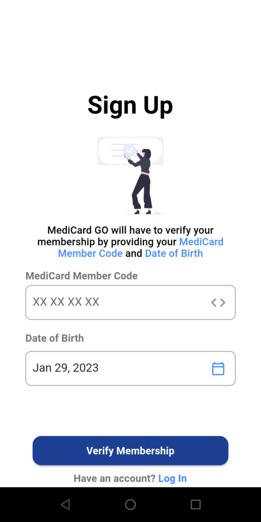 MediCard GO Sign up