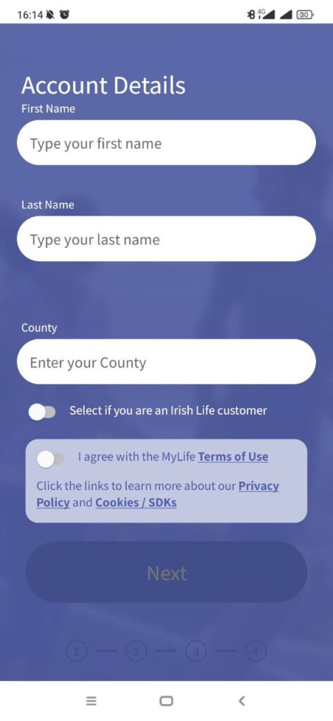 MyLife Sign up