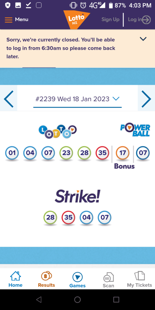NZ Lotto Results