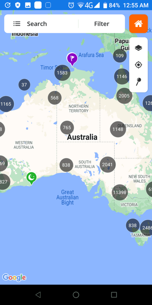 WikiCamps Australia Map