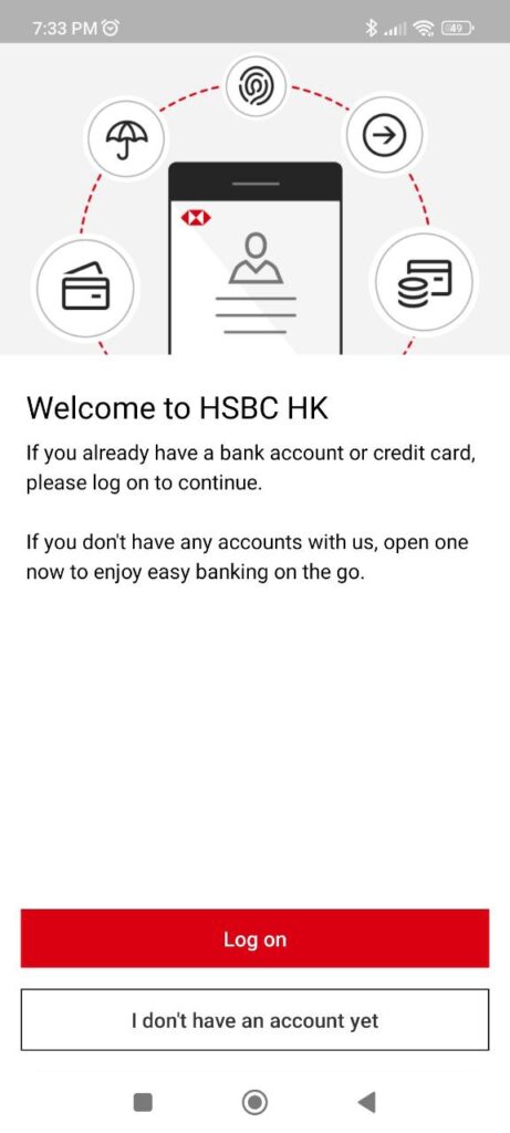 HSBC HK Get started