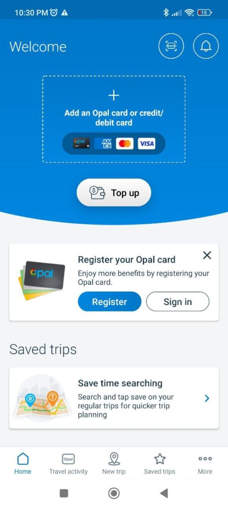 Opal Travel Homepage