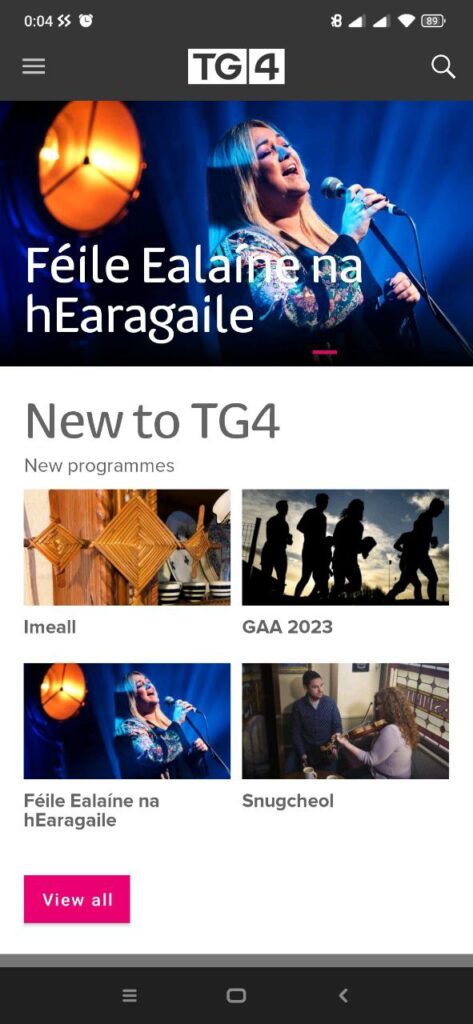 TG4 Player Home