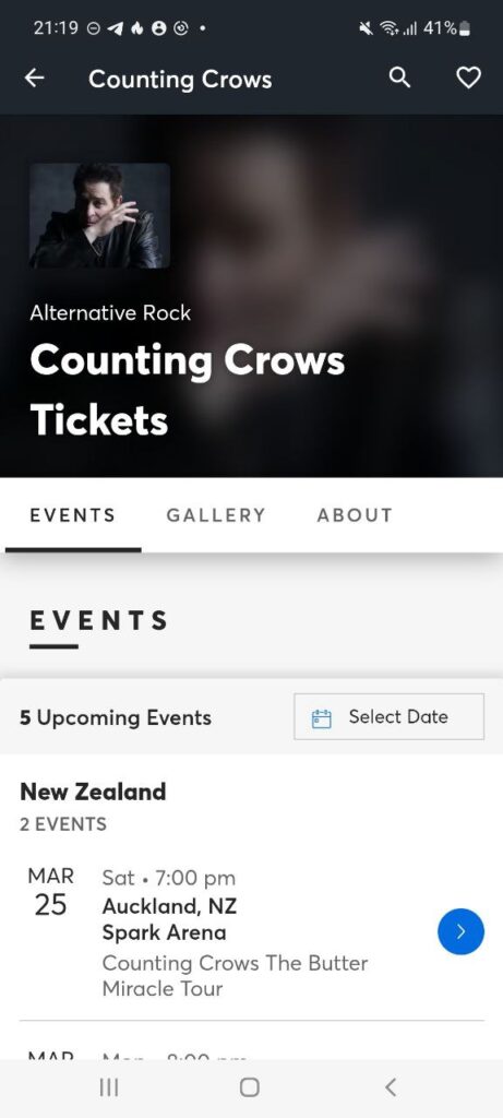 Ticketmaster NZ Event