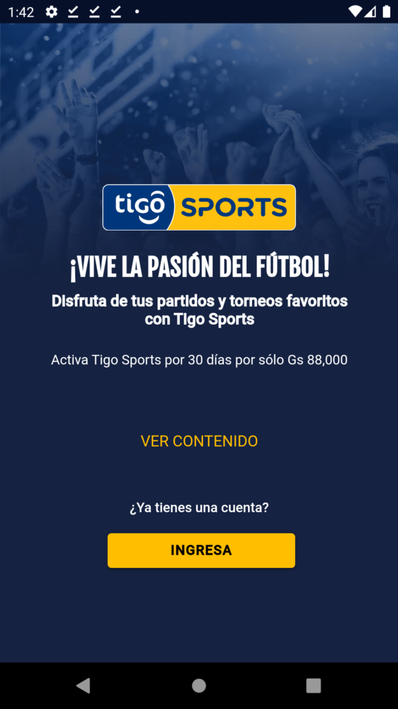 Tigo Sports Panama Inicio