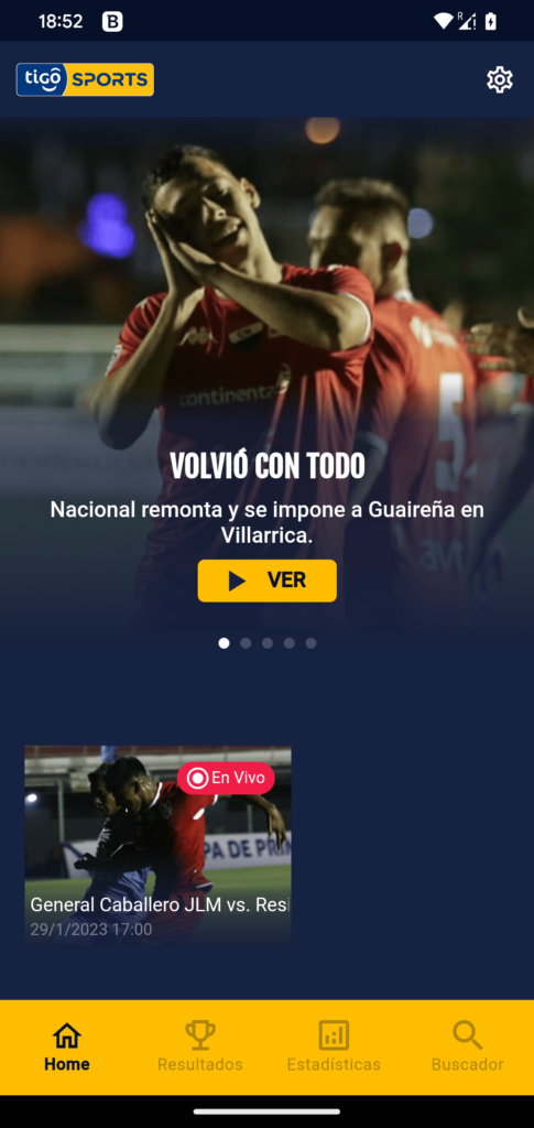Tigo Sports Paraguay Inicio