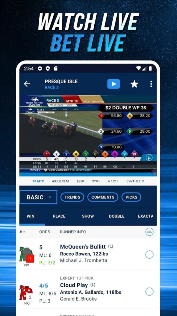 TwinSpires Live matches