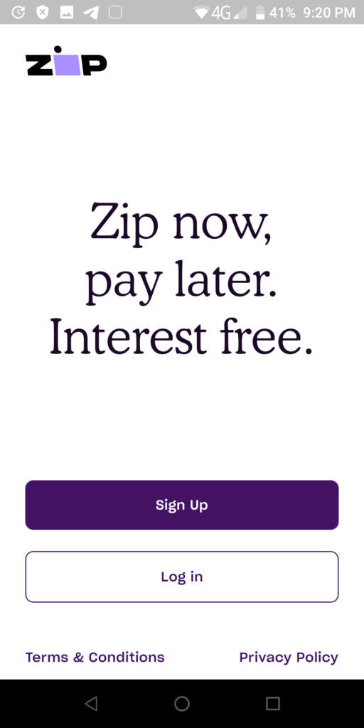 Zip NZ Sign up