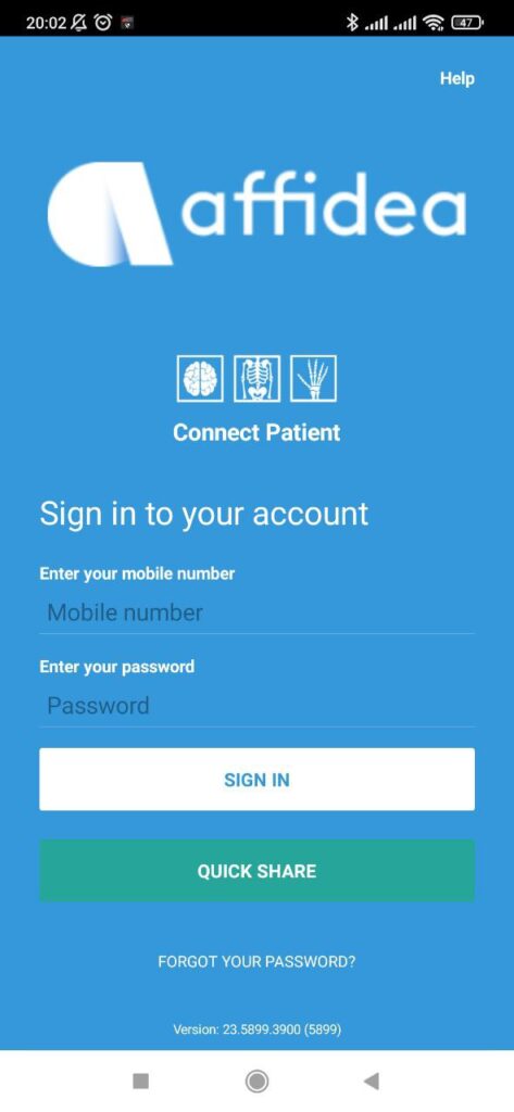 Connect Patient Sign in