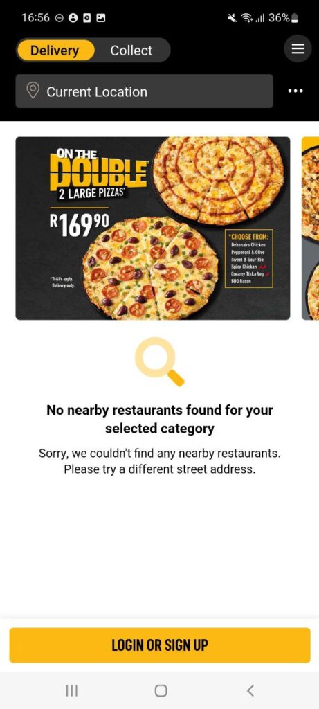 Debonairs Pizza Homepage