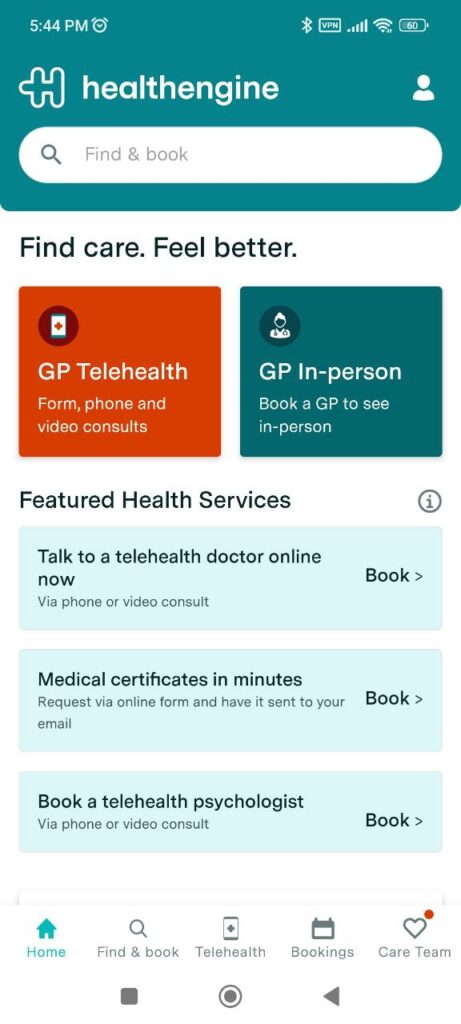 Healthengine Homepage