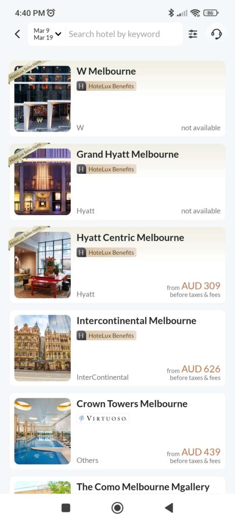 HoteLux Search