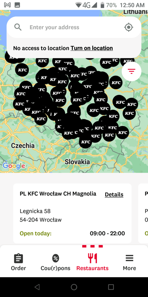KFC Poland Restaurants