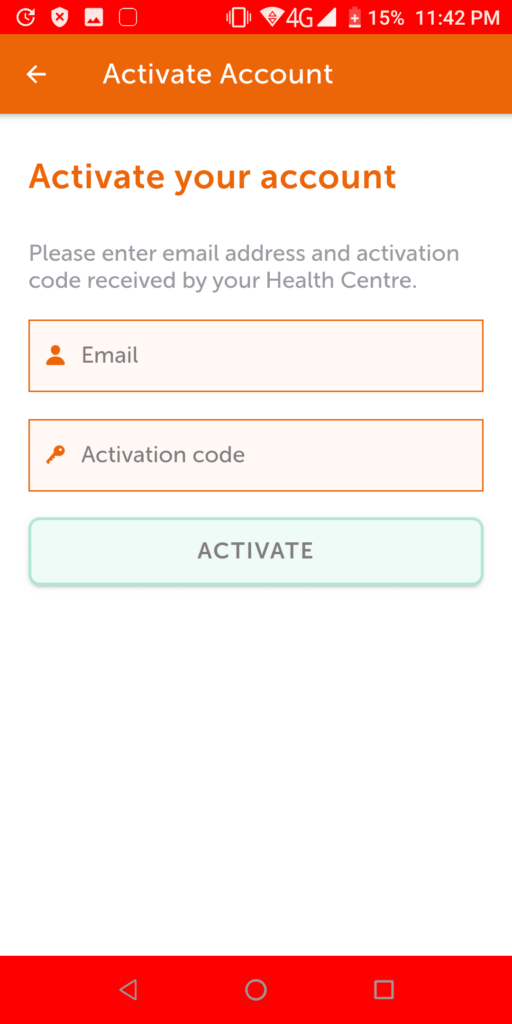 ManageMyHealth Activate account