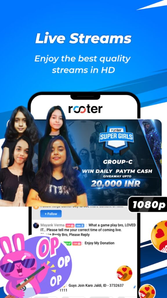 Rooter Live streams