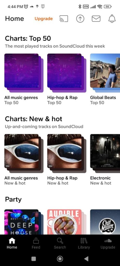 SoundCloud Homepage