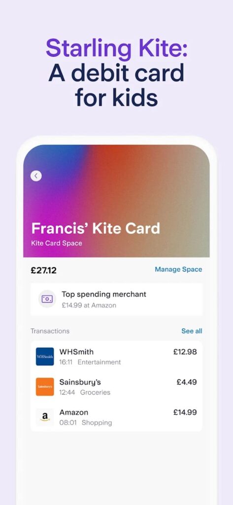 Starling Bank Card for kids