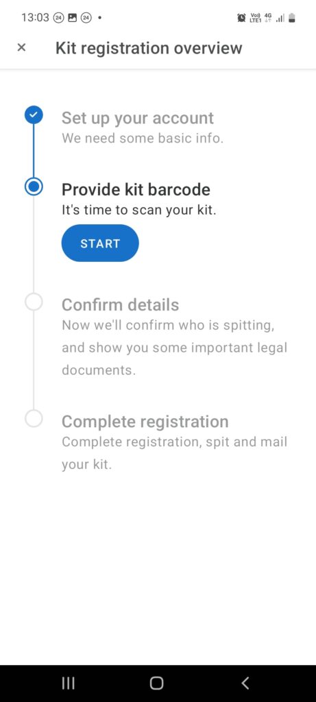 23andMe Kit registration