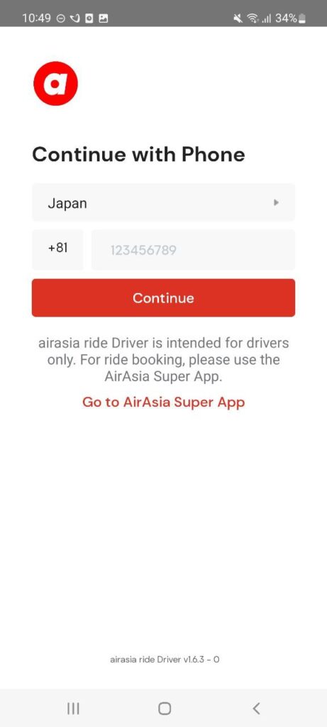 airasia ride Registration